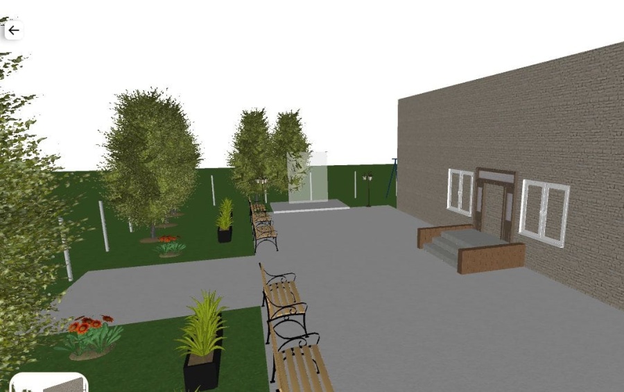 Благоустройство территории Дома культуры с. Калинино