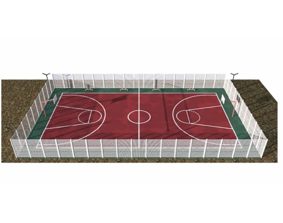 Устройство универсального спортивного комплекса (волейбольная и баскетбольная площадки) с мягким покрытием с. Гродеково Благовещенского муниципального округа