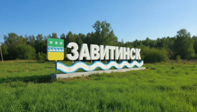 Устройство стелы при въезде в г. Завитинск Устройство стелы при въезде в г. Завитинск