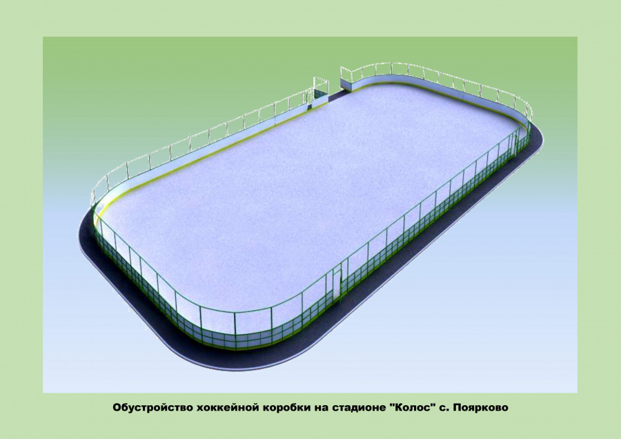 Обустройство хоккейной коробки на стадионе «Колос» с. Поярково