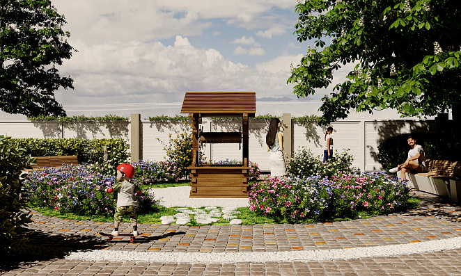 Устройство ограждения места массового отдыха в селе Амаранка